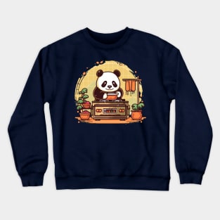 Cute chef panda bear Crewneck Sweatshirt